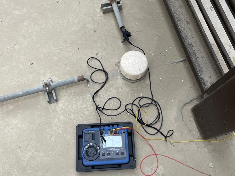 Prueba en el electrodo de tierra